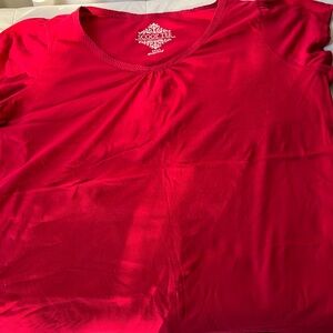 Avenue Scoop Tee Red Women’s Cotton Tee Short Sleeve